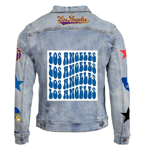 Los Angeles LA Dodgers Custom Denim Jean Jacket Number Jean 