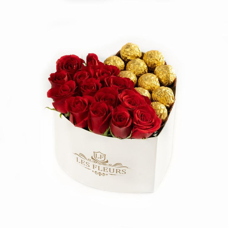 Rosas rojas y bombones Ferrero Rocher - Entrega 100% Garantizada – Les  Fleurs España