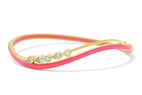 yellow and pink enamel jewelry gold