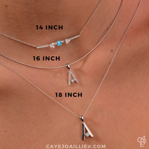 women's necklace size chart