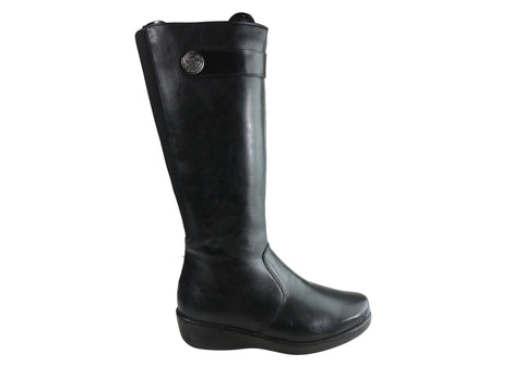 Comfortshoeco Lauria Womens Leather Knee High Boots Made In Brazil