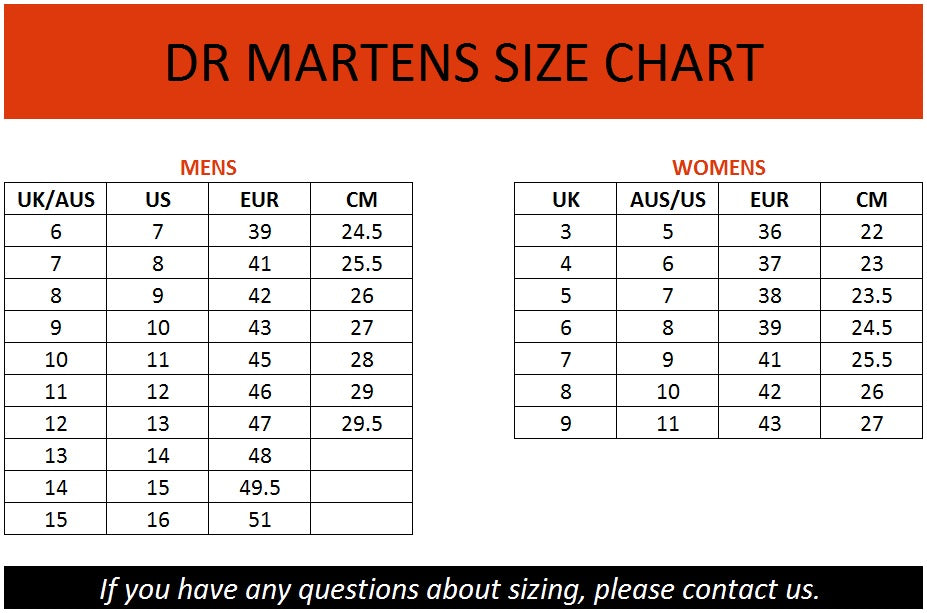 dr martens sandals sizing