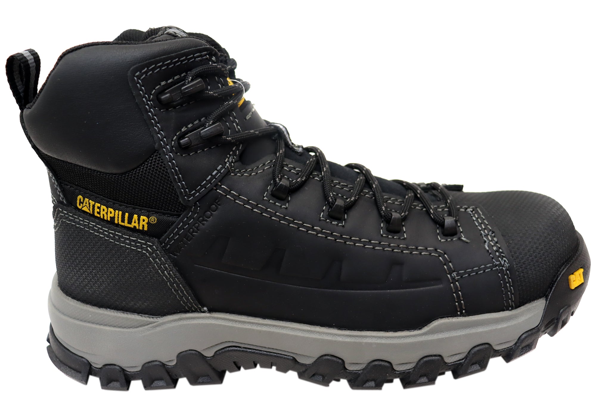 Caterpillar Mens Leather Threshold Waterproof Composite Toe Boots