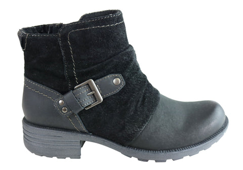 Planet Shoes Peyton Womens Comfy Leather Ankle Boots With Arch