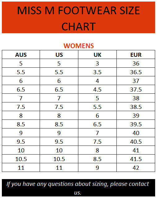 Miss M Size Chart – Brand House Direct