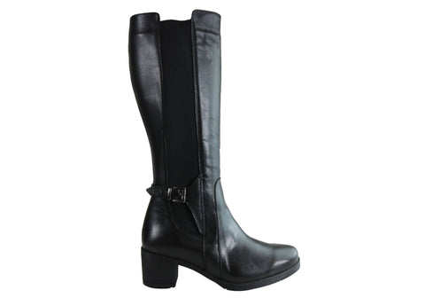 Orizonte Anetta Womens Comfortable European Leather Knee High Boots