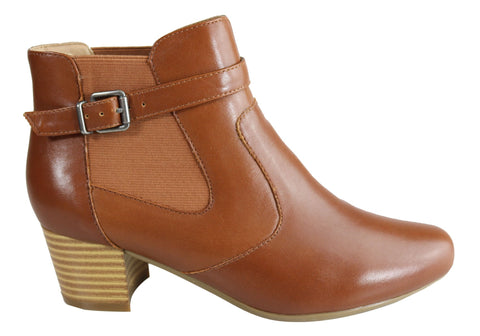 Scholl Orthaheel Highland Womens Comfy Leather Supportive Ankle Boots
