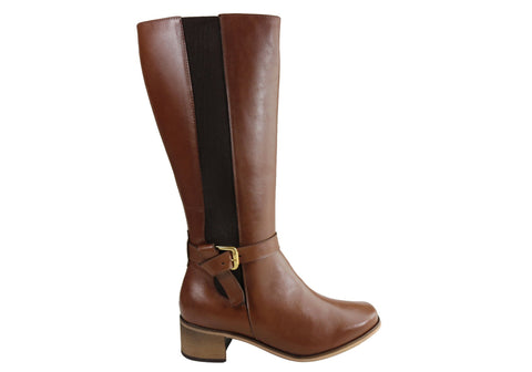 Comfortshoeco Sara Womens Leather Knee High Boots Made In Brazil