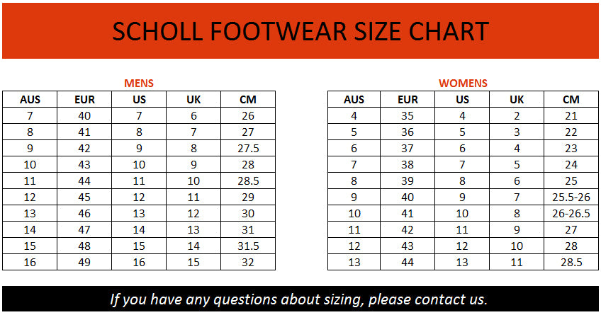 size chart sepatu skechers