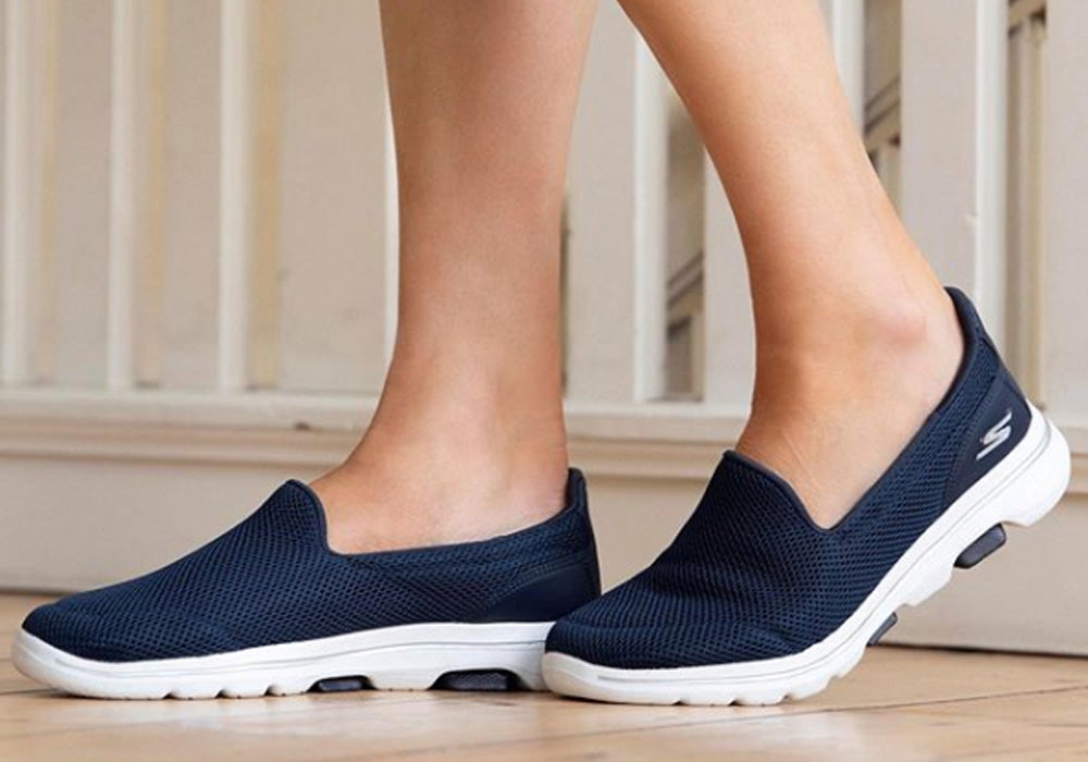 skechers go walk navy ladies