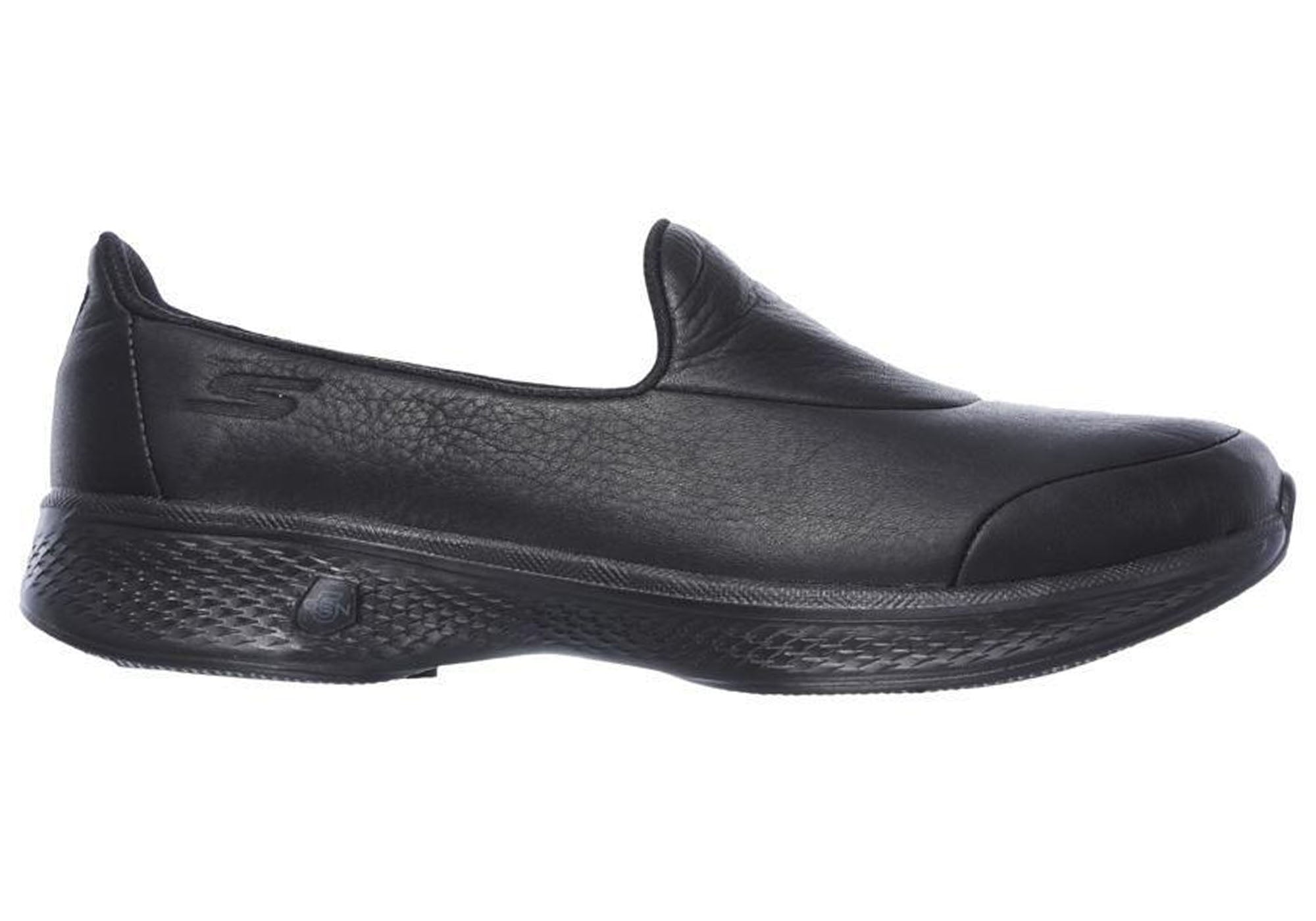 skechers black leather shoes mens