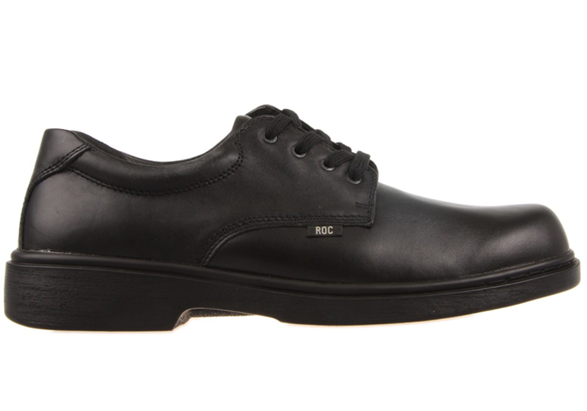 black leather shoes lace up