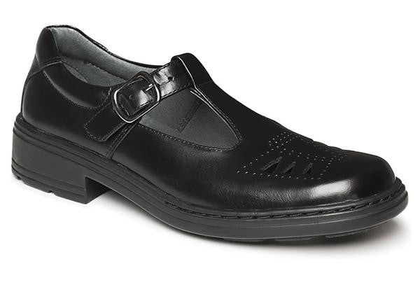 clarks black t bar shoes