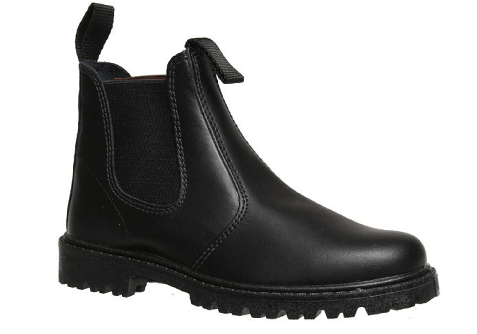 kids black leather boots