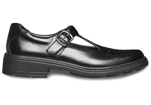 clarks black t bar shoes