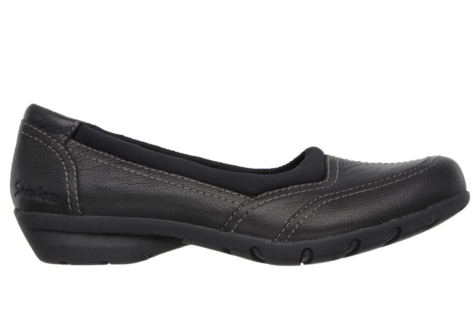 skechers womens black leather shoes