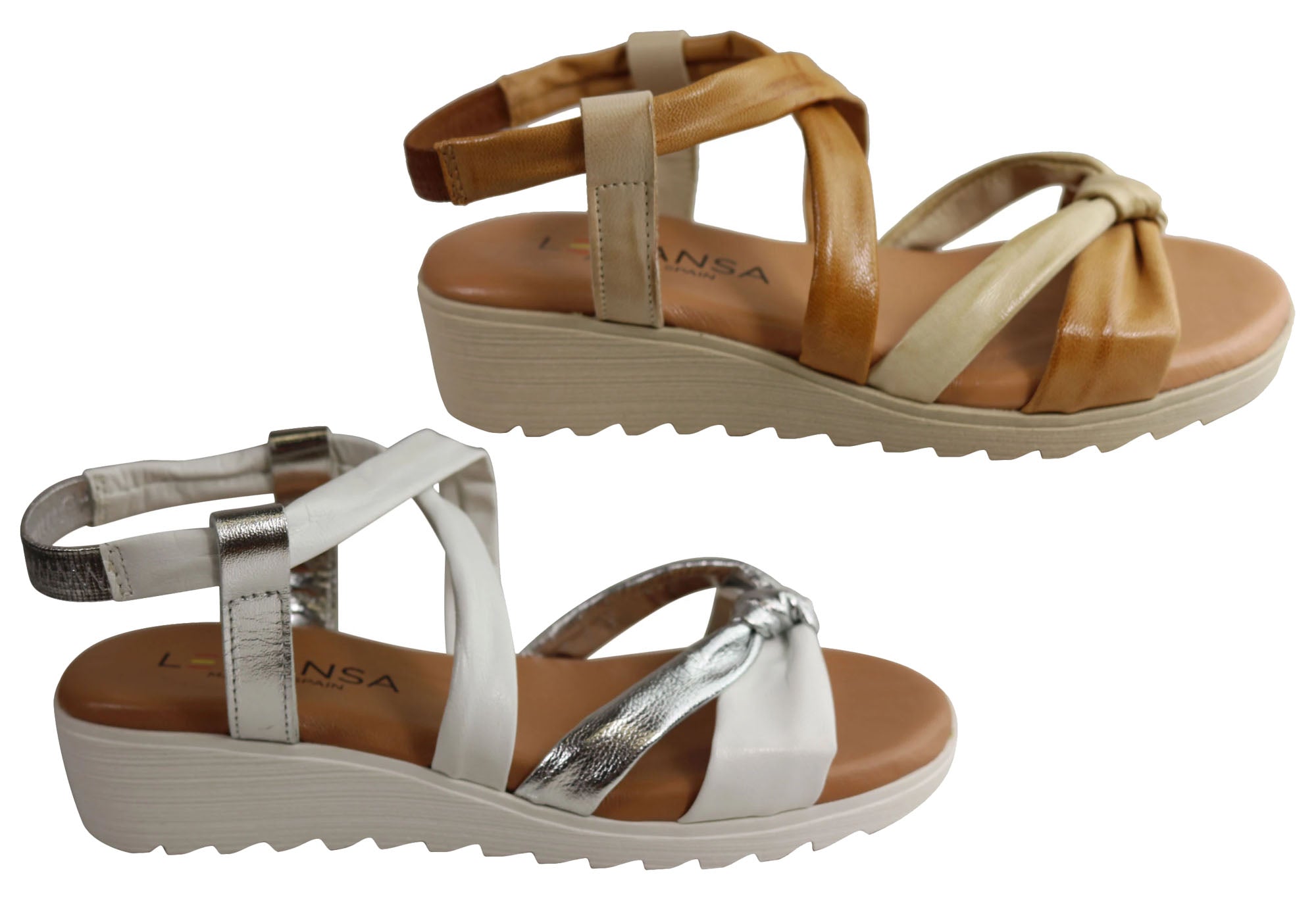 Le Sansa By CC Resorts Peta Womens Leather Sandals Made In Spain ...