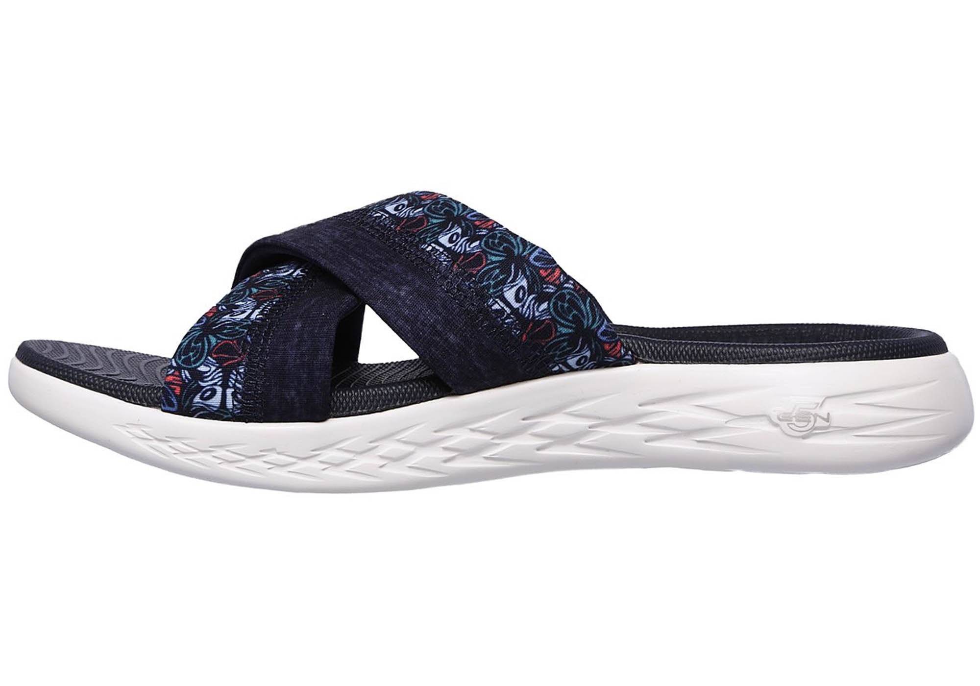 navy skechers sandals