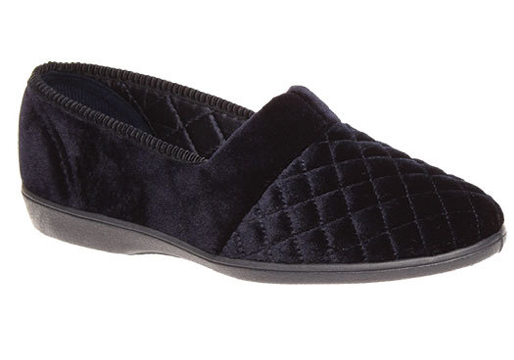 navy slippers womens