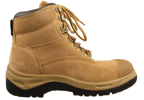 steel toe work boots with velcro straps