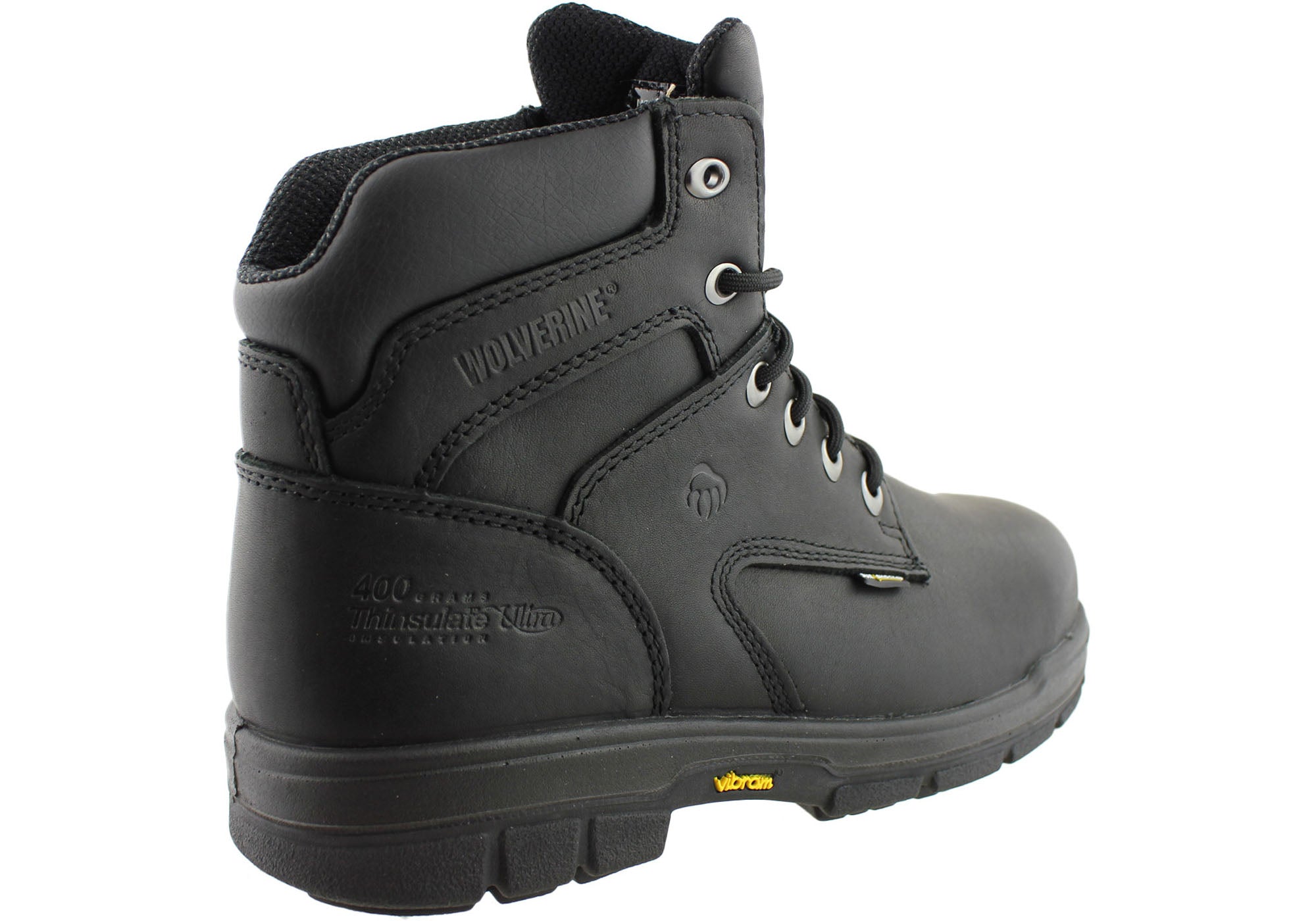 black wolverine pull on work boots