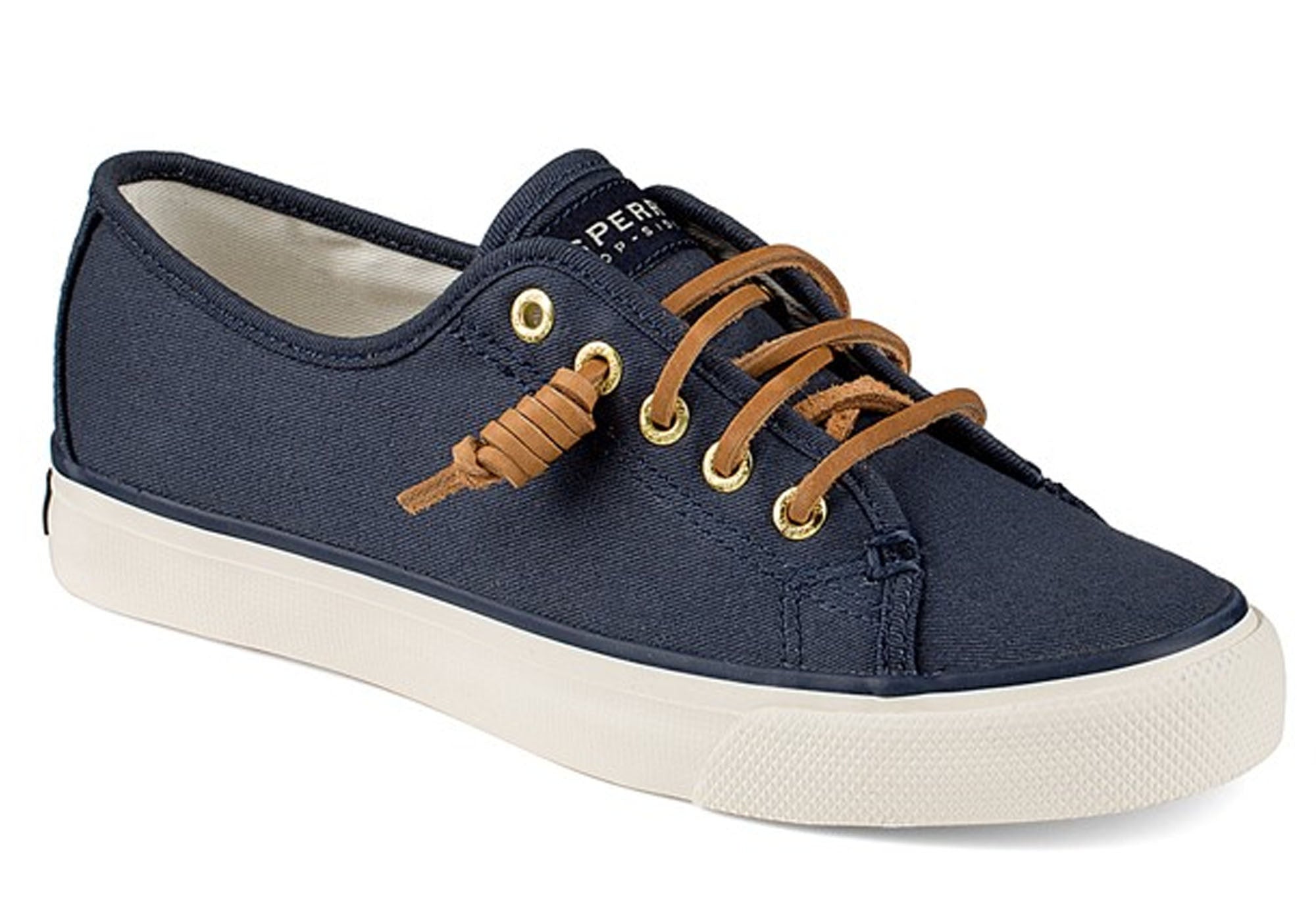 Sperry Womens Seacoast On Trend Canvas Slip On Casual Sneakers/Shoes ...