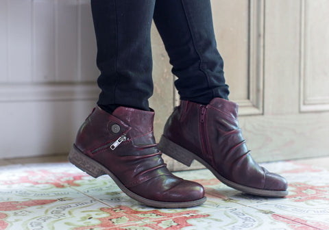 soft leather ankle booties