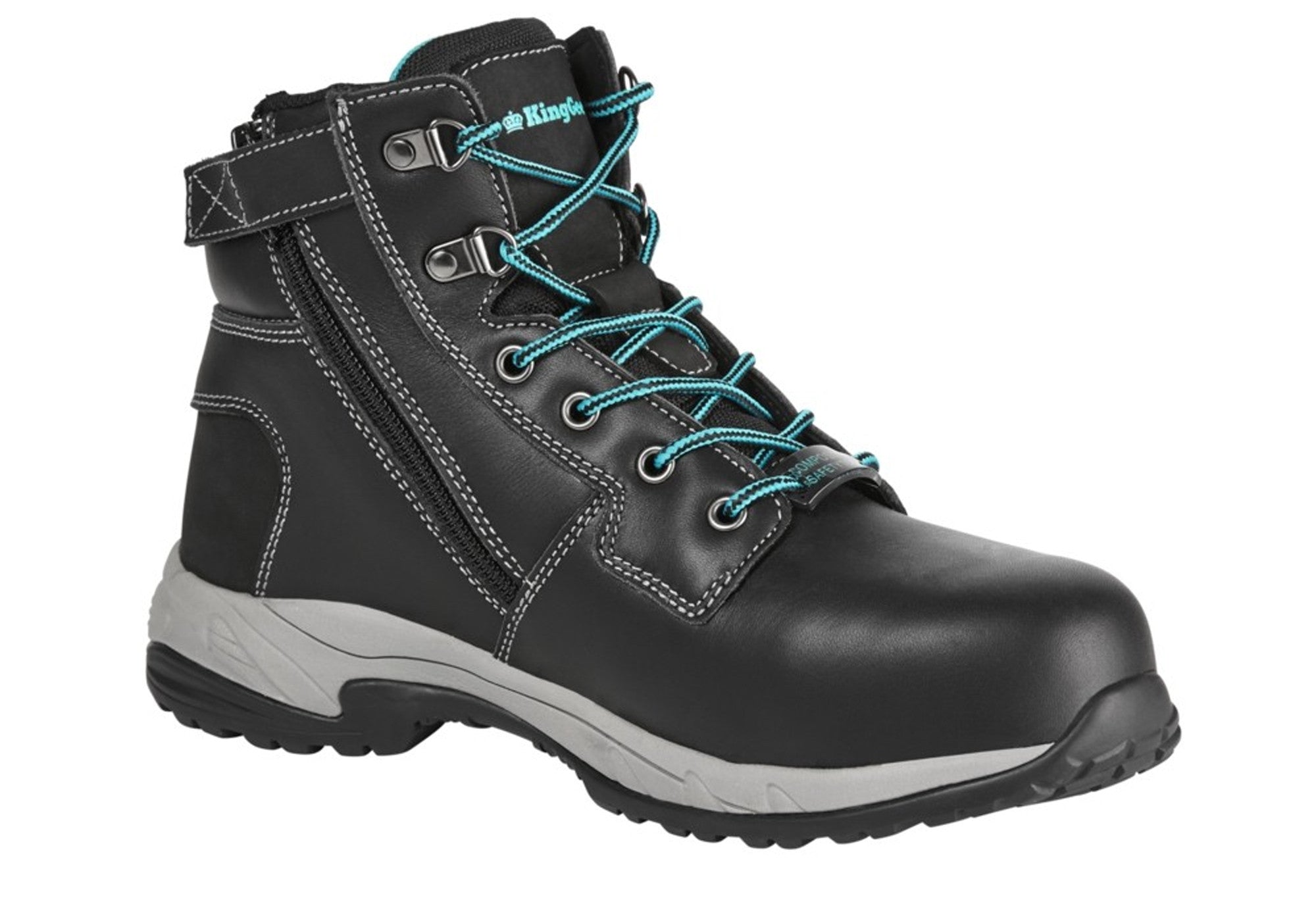 ladies black work boots