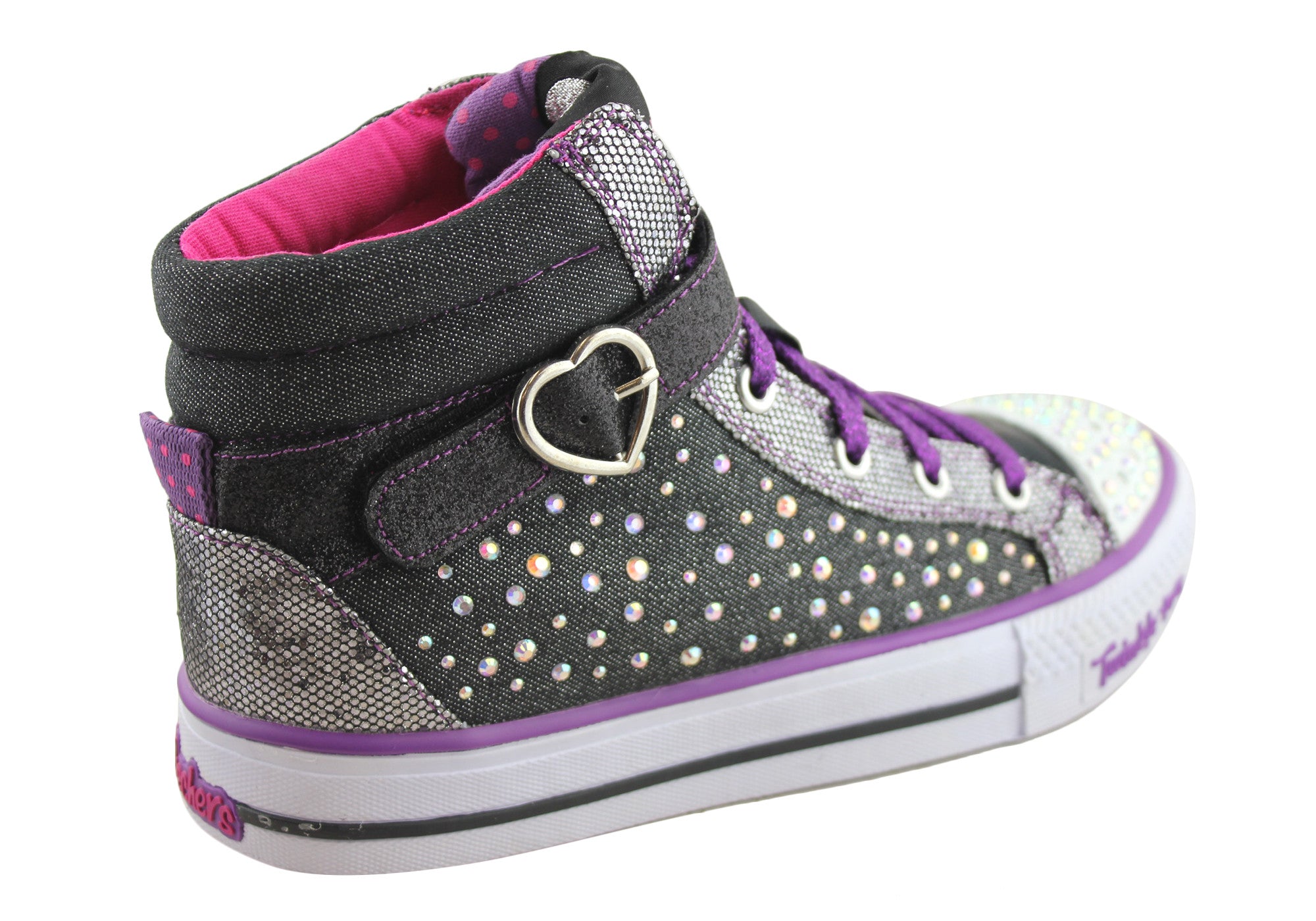 Skechers Twinkle Toes Spotlight Star Girls Hi Top Shoes | Brand House ...