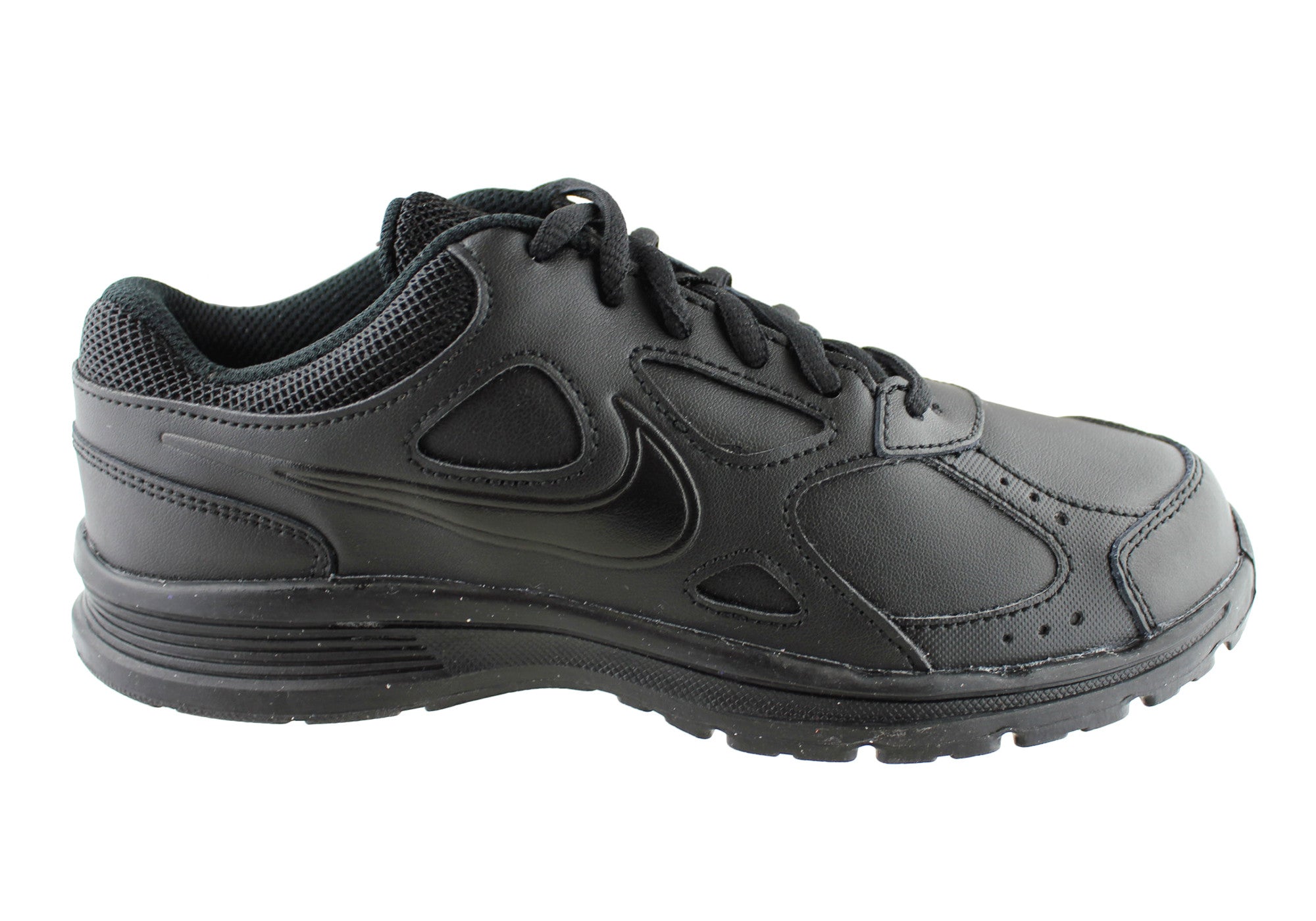 nike black leather school shoes