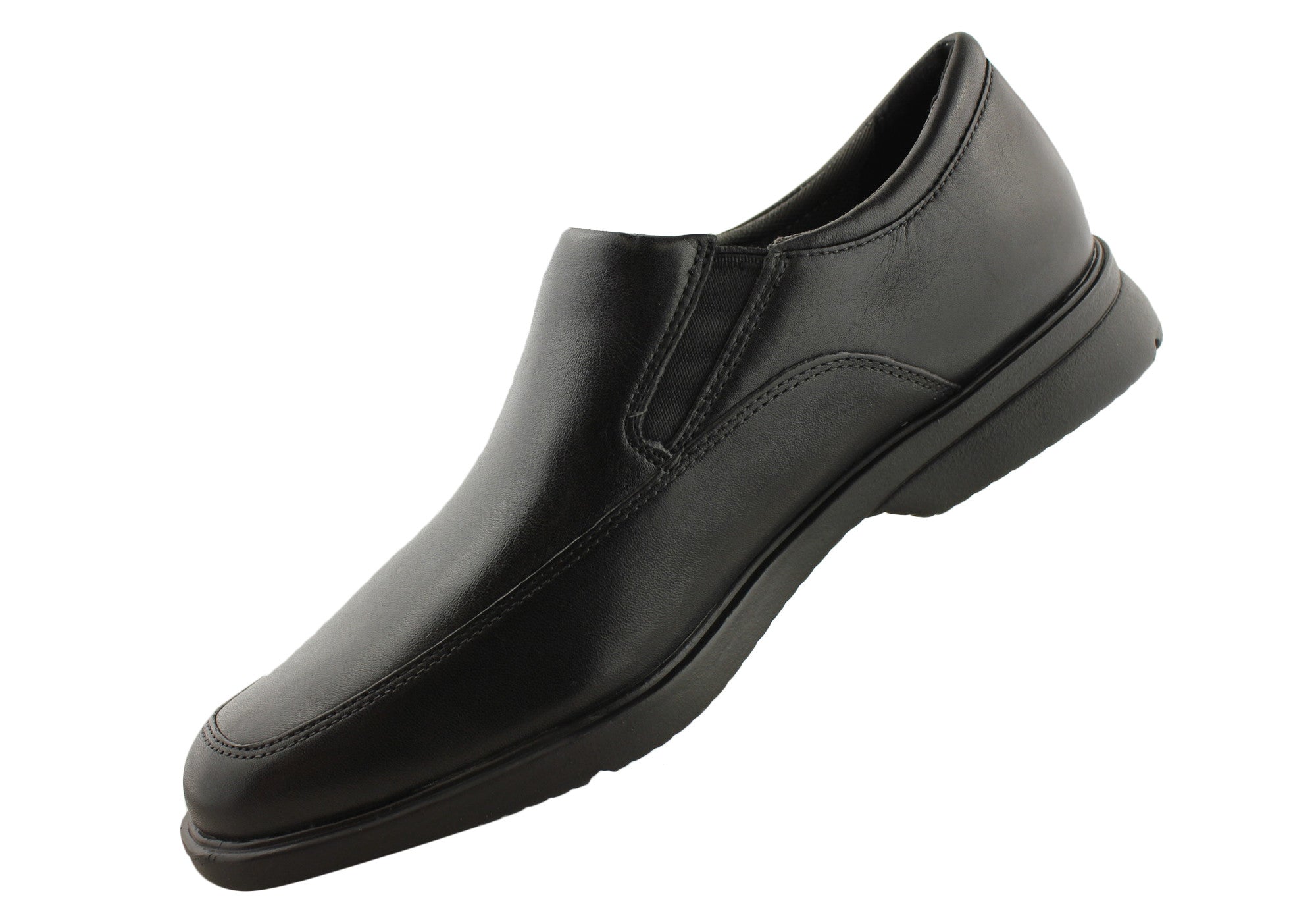 rockport black leather shoes