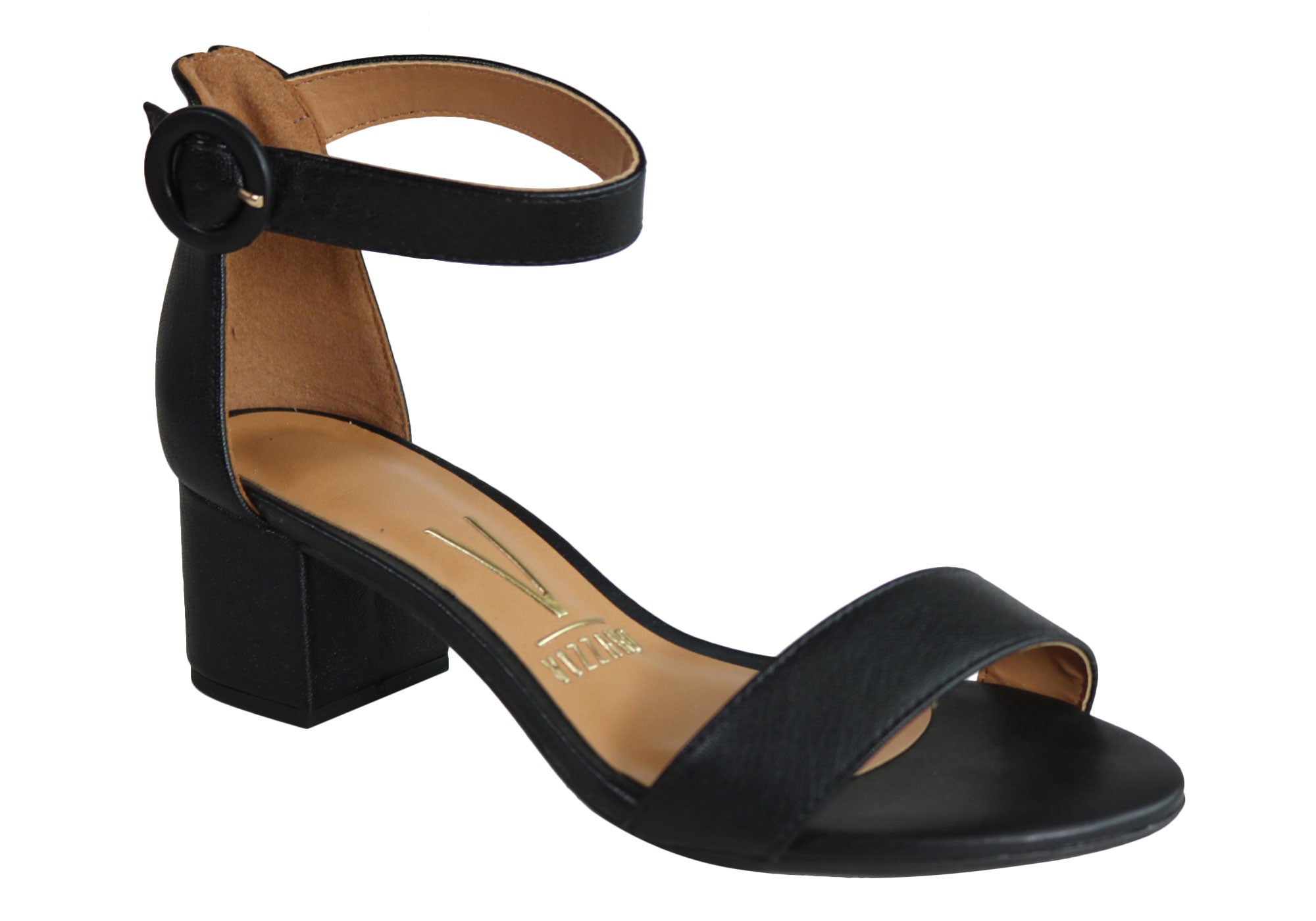 black low block heel shoes