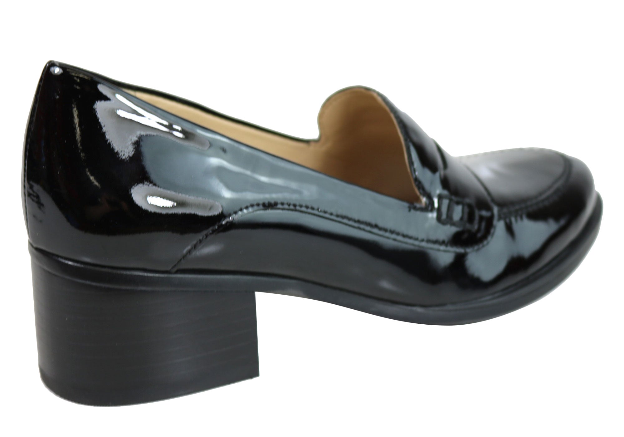 Naturalizer Dinah Womens Mid Heel Patent Leather Loafer Comfort Pumps Brand House Direct 9397