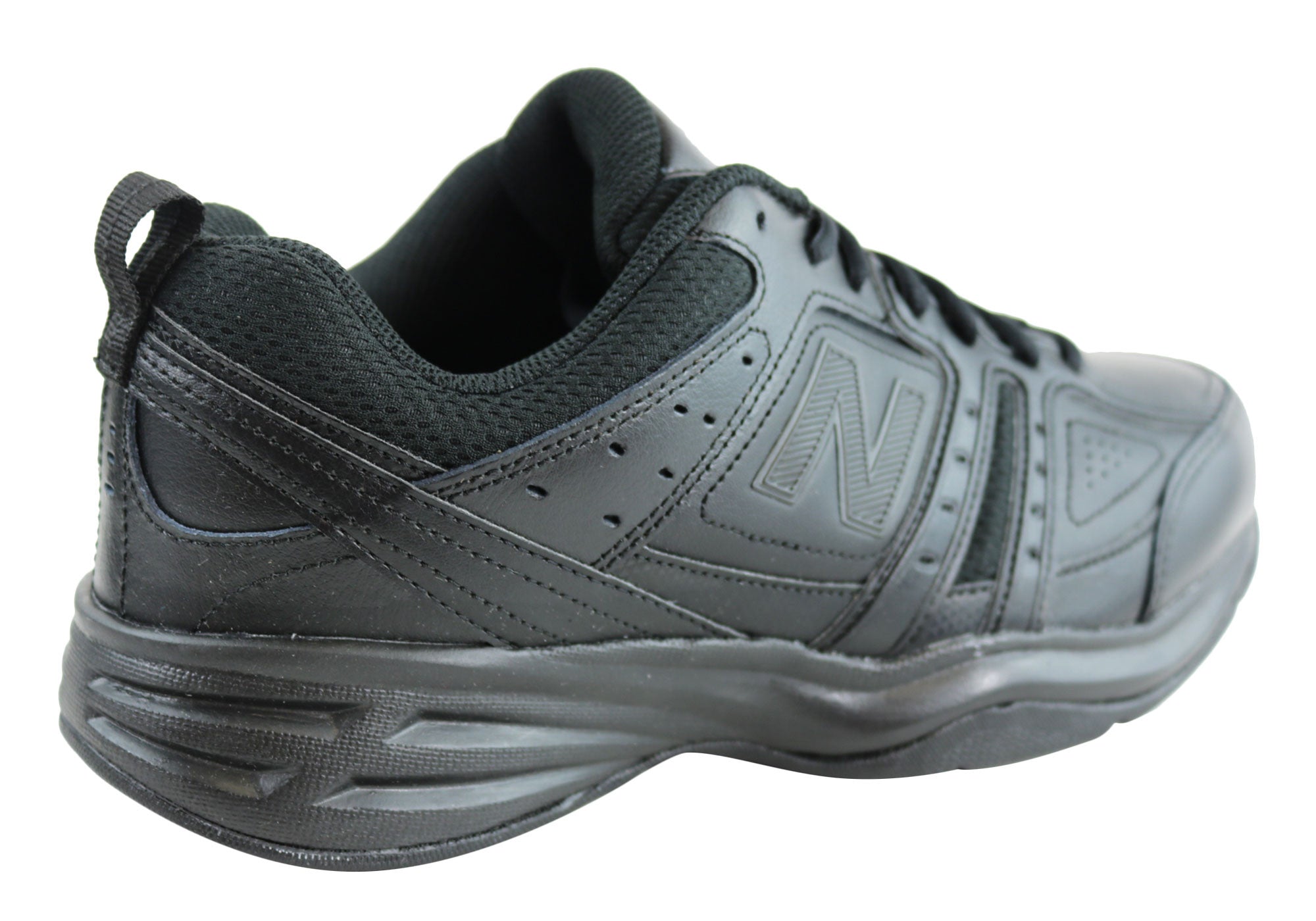 new balance black leather sneakers