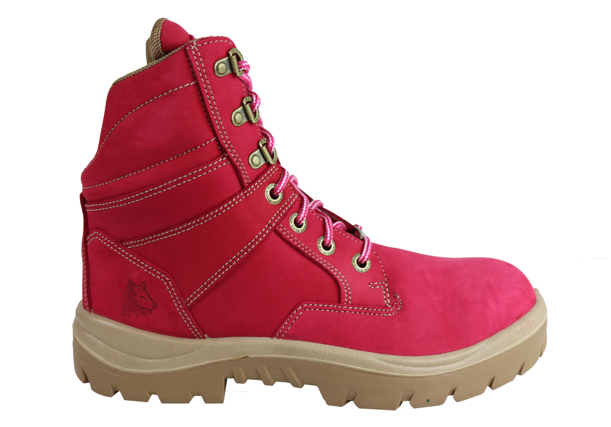 pink work boots