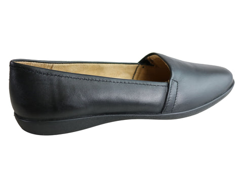 ladies soft leather flat shoes