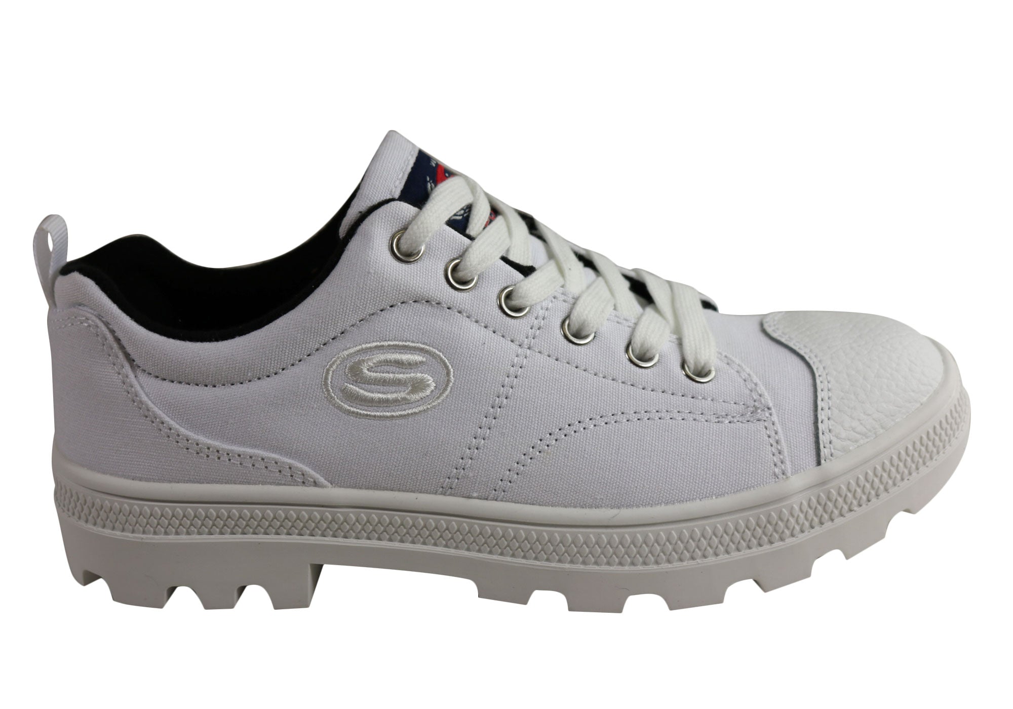 skechers memory foam white sneakers