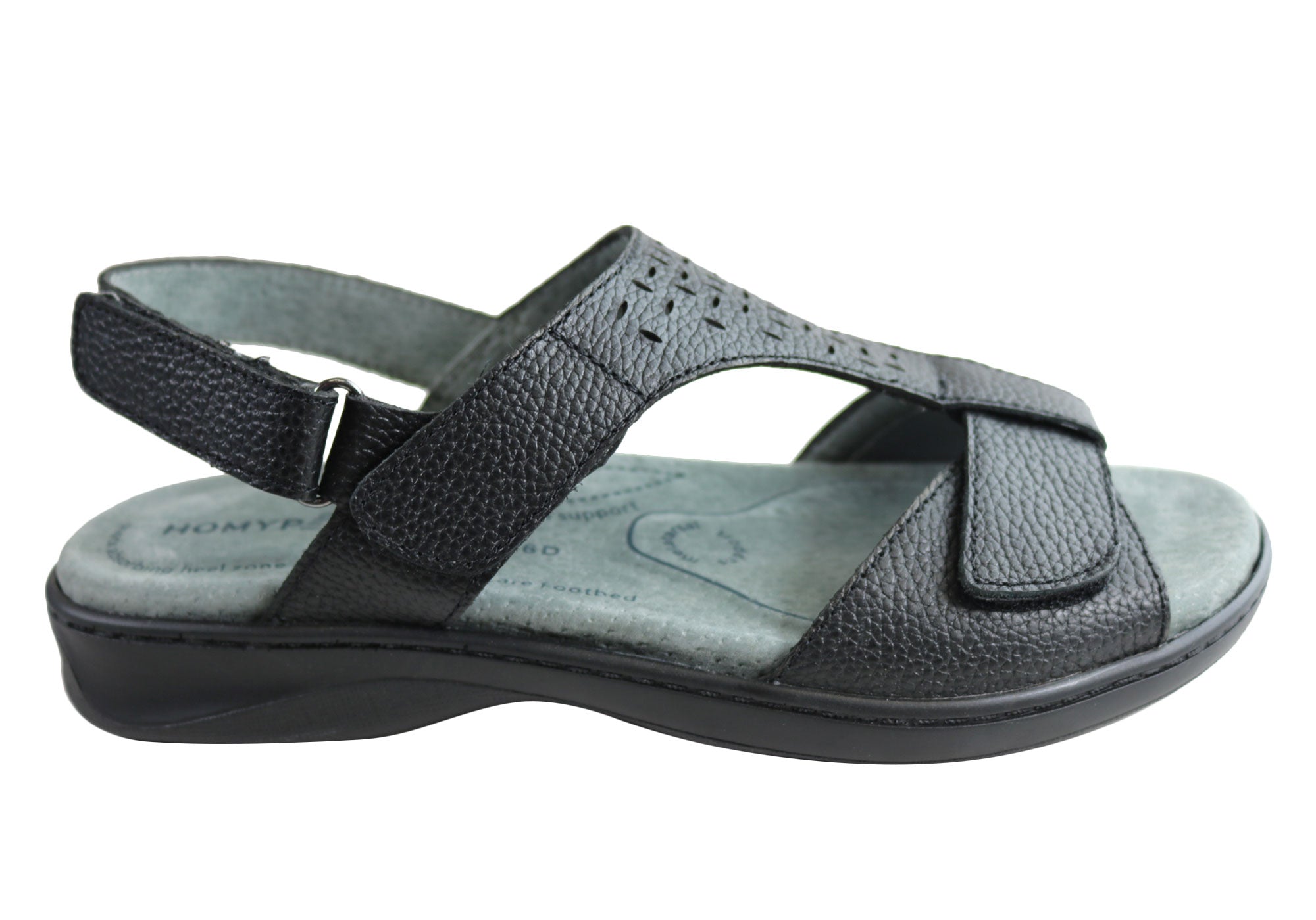 Homyped Devika Womens Leather Wide Fit Sandals | Brand House Direct