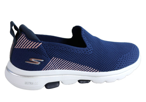 navy skechers go walk