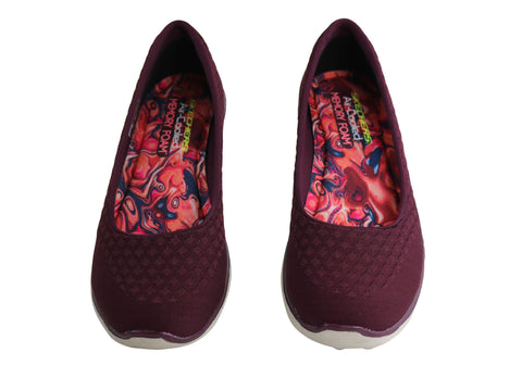 skechers burgundy womens