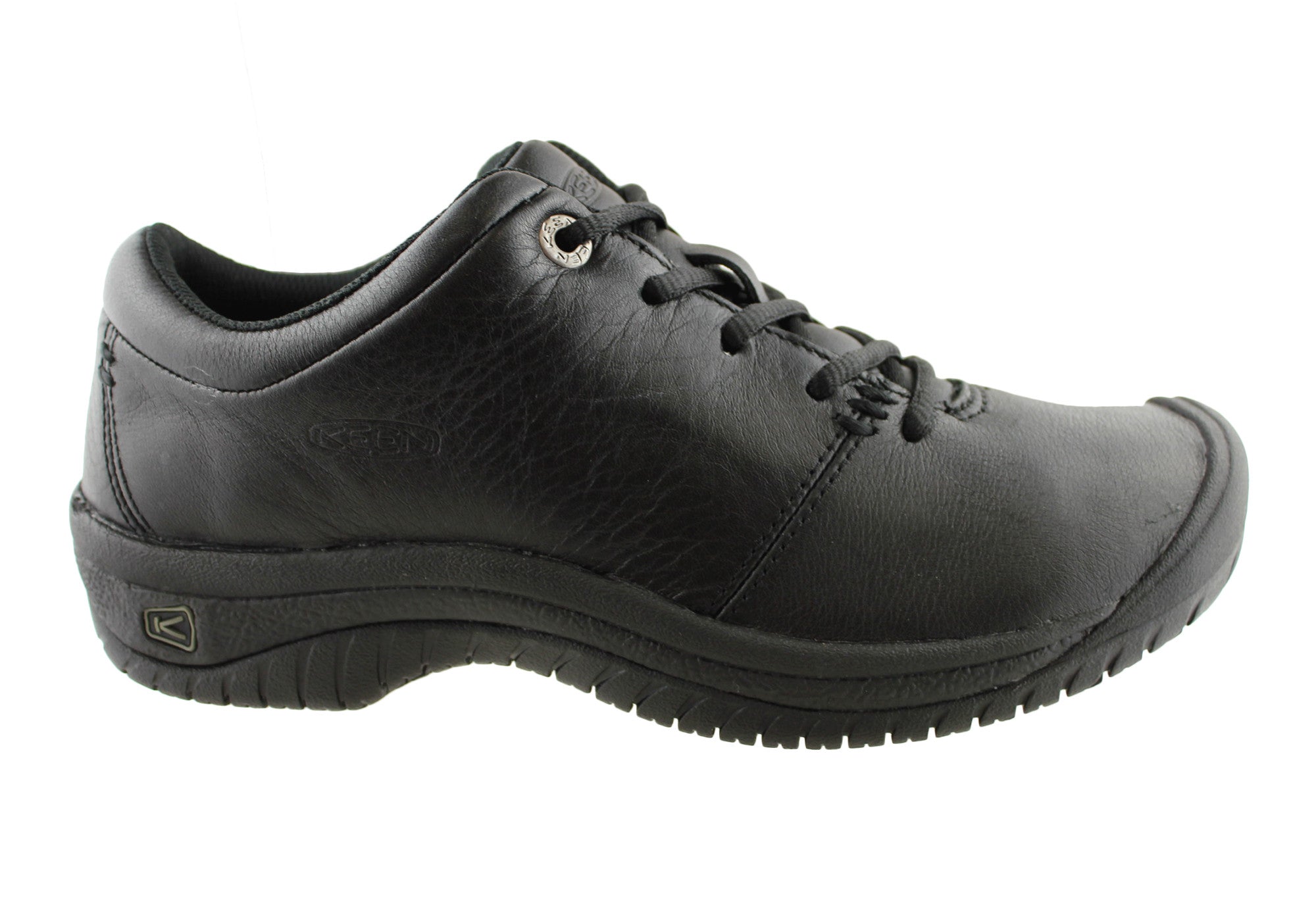 keen black leather shoes