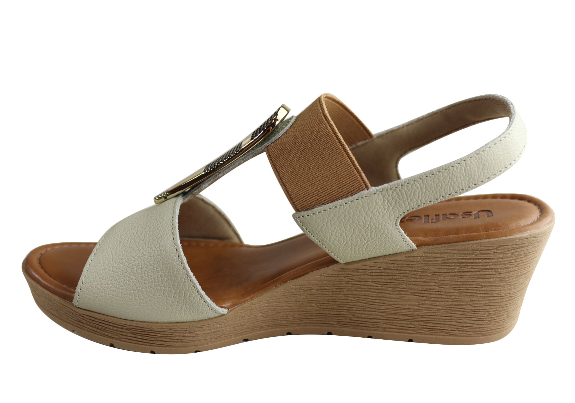 Usaflex Analise Womens Comfort Cushioned Wedge Sandals Made In Brazil ...