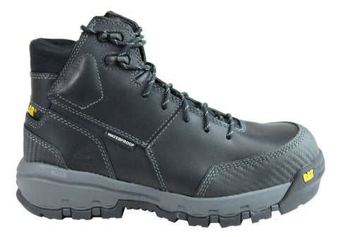 composite toe black work boots