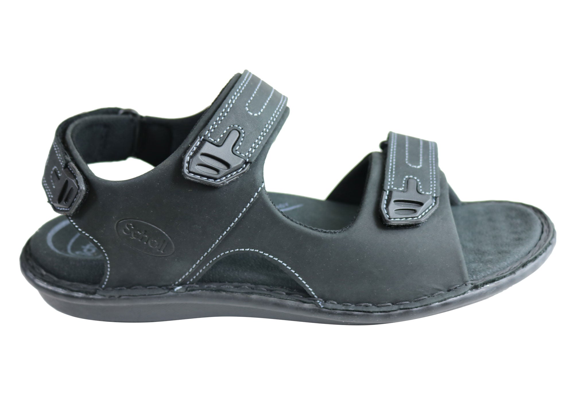 Scholl Orthaheel Joey Mens Comfortable Supportive Adjustable Sandals ...