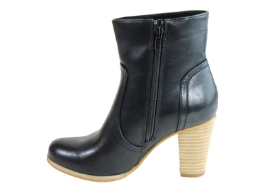 ladies block heel boots