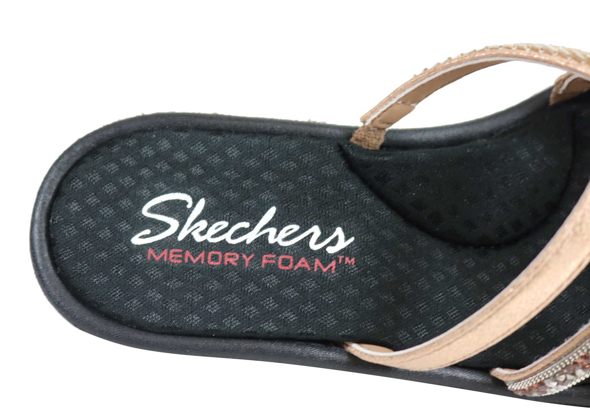 skechers memory foam wedge sandals