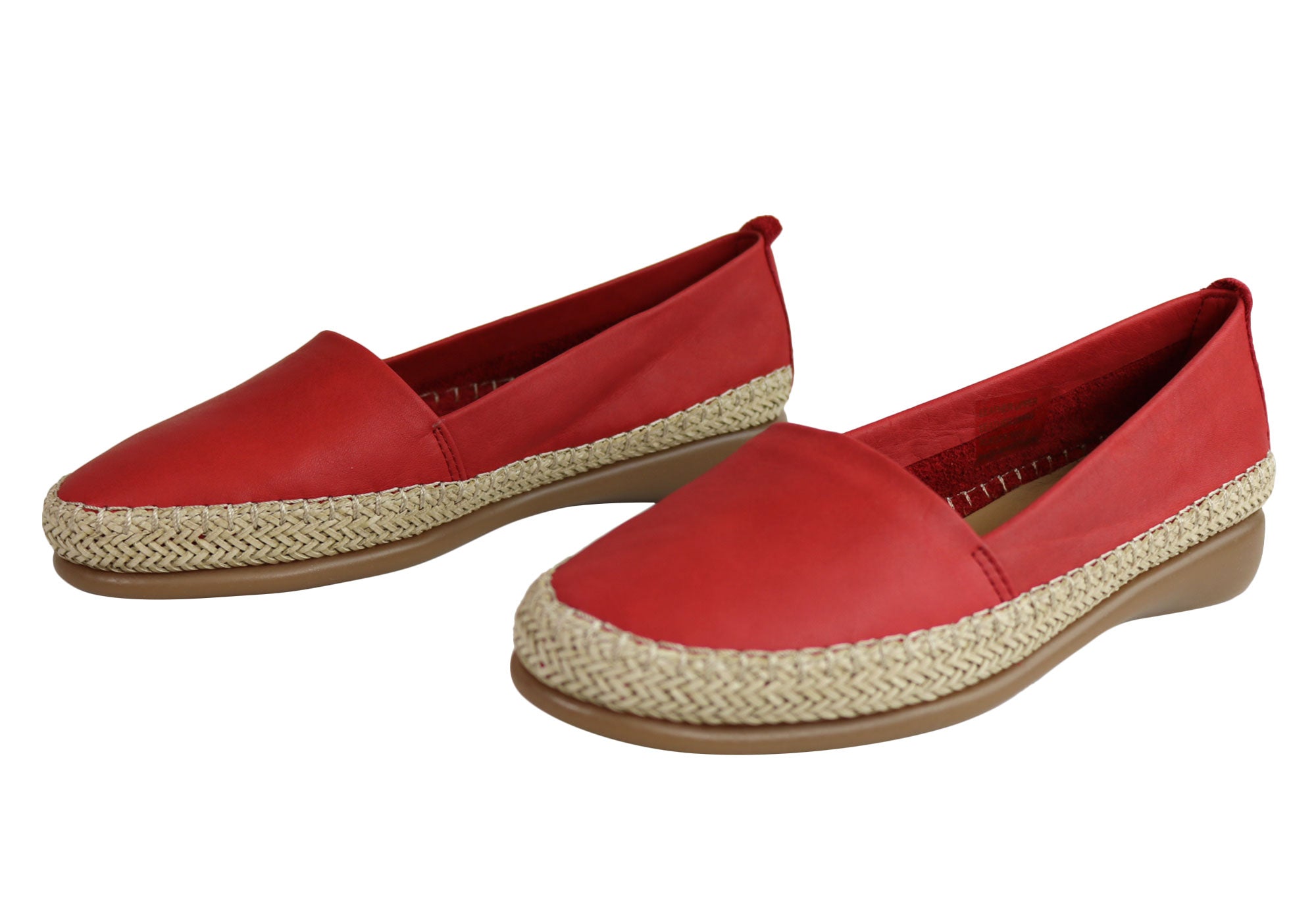 Flex & Go Womens Comfortable Espadrille Leather Flats Made In Portugal ...