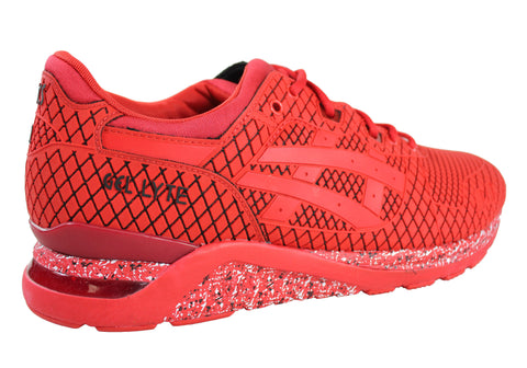 mens red asics trainers