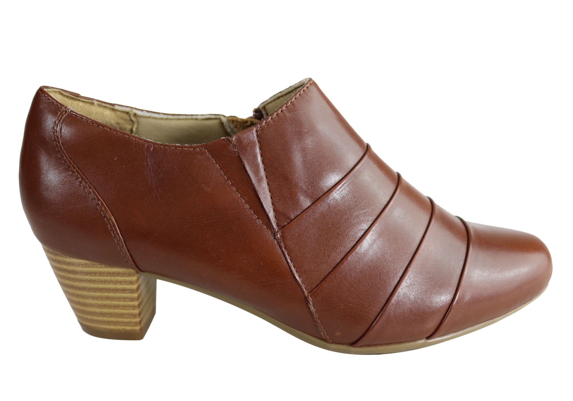 leather mid heel shoes