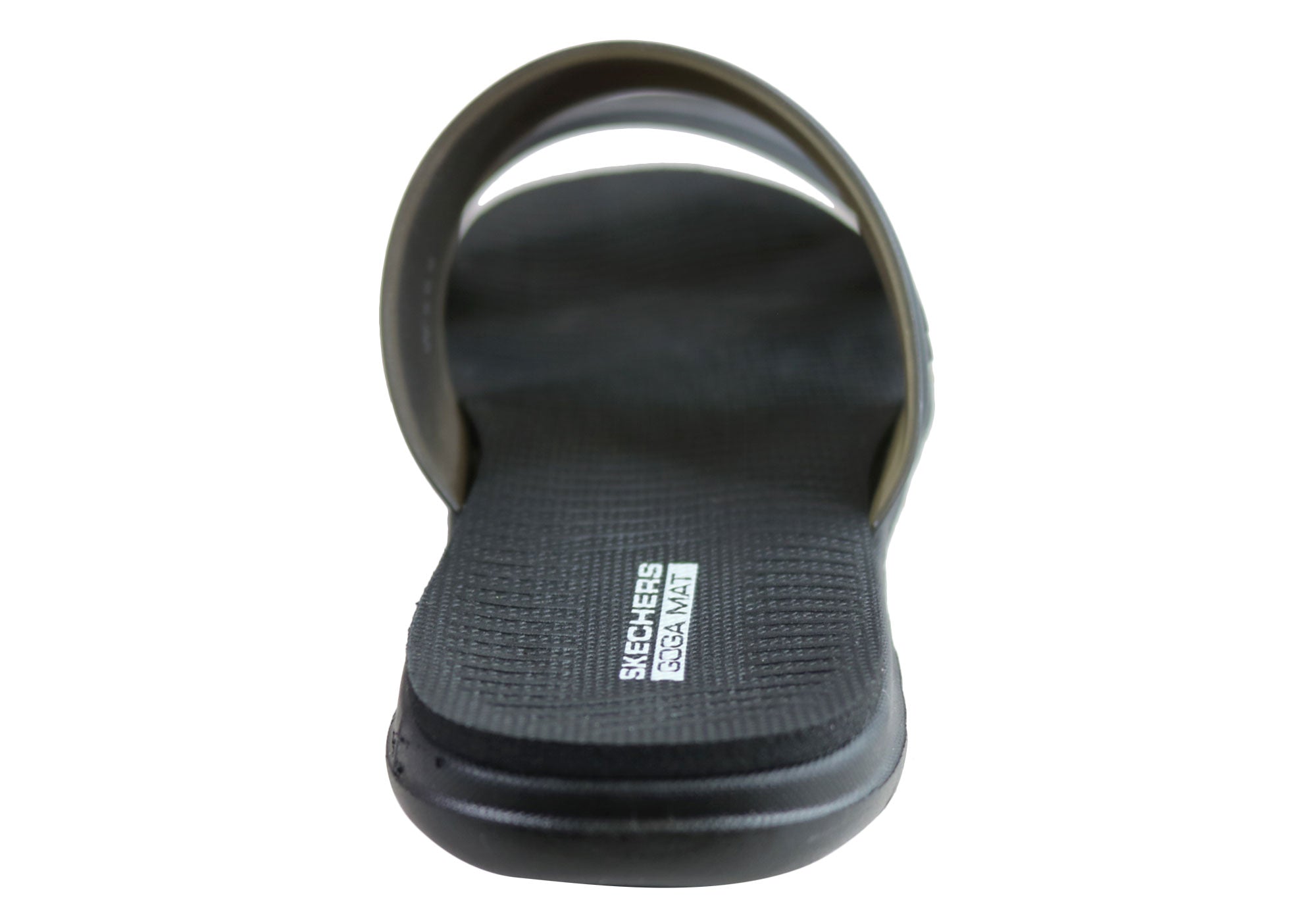 skechers slides black